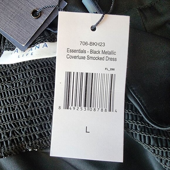 New Cabana Life Womens Large Dress Essentials UPF 50+ Black Metallic Coverluxe - Picture 10 of 13